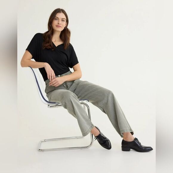 New With Tags Reitmans Size 32 Straight-Leg Mid-Rise Utility‎ Pant - Picture 4 of 11